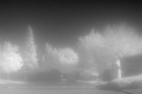 Infrared image using a homemade lens